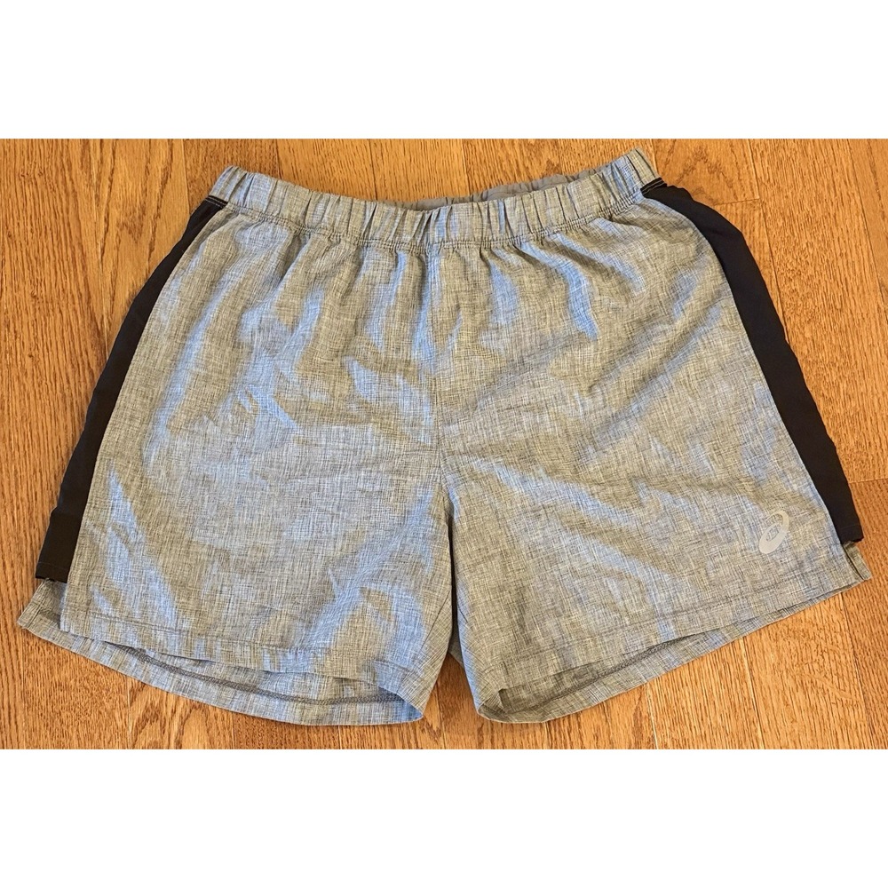 Asics DRY Ready Set Gym Running Shorts Mens Large Brief Lined Zip Pocket Active